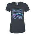 thumbnail image 2 of Ford Mustang GT The Boss Retro Neon Vintage | Womens Cars and Trucks Graphic T-Shirt, Charcoal, Medium, 2 of 4