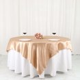 thumbnail image 6 of Efavormart 72" SATIN Square Tablecloth Overlay For Wedding Catering Party Table Decorations Nude Square Tablecloth Cover, 6 of 11
