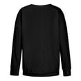thumbnail image 6 of Womens V Neck Sweatshirt Long Sleeve Solid Casual Loose Fit Tops Blouses with Pockets Soft Comfy Pullover Tops Shirts, 6 of 7