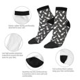 thumbnail image 5 of Fuzoiu Bowling Pins Print Adult Socks, Crew Moisture-wicking Socks, Unisex Cushion Crew Socks,Casual Sports Ankle Socks, 5 of 7