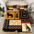 thumbnail image 2 of Erosebridal Wild Wolf Sheet Set Full, Bohemian Tribal Aztec Bedding Sets Full Size, Patchwork Home Decor, Microfiber 4 Pieces, 2 of 6