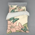 thumbnail image 2 of Ambesonne Spring Bedding Set 3 Pcs, Butterflies and Lilies, Twin XL, Multicolor, 2 of 3