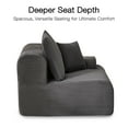 thumbnail image 5 of HOMREST 118" L-Shaped Modular Sectional Sofa for Living Room, Corduroy Upholstery Cloud Sofa with Movable Ottoman, Oversized Boneless Couch with Deep Seat No Assembly Required (Charcoal Blue), 5 of 7
