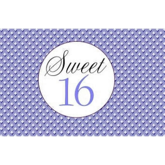 Sweet 16 - 16th Birthday Edible Cake Decoration Photo Image Cake Topper - Purple