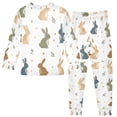 thumbnail image 2 of FORMRS Long Sleeve Top and Pants Pajama Set for Niños 2-Piece Sleepwear, Sizes 18M-8Y, Cartoon Bunnies, 2 of 6