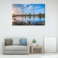 thumbnail image 3 of TISHIRON 3PCS Framed Canvas Wall Art Set,42"x28" Long Beach Harbor Cityscape Canvas Art Decor, 3 of 7