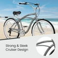 thumbnail image 3 of Lilypelle Beach Cruiser Bicycle, 7 Speed Bike with 24" 26" Wheel Fits Rider: 4'11"-6'2", Step Through Bikes for Commuting, Unisex, 3 of 10