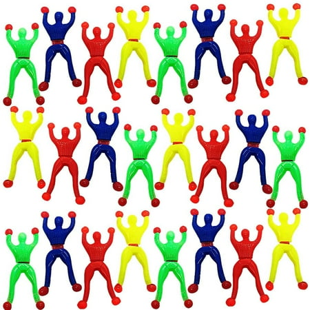 ArtCreativity Sticky Wall Climbers, 24PCS Climber Man Figure Toy Set, Stretchy Squishy Stress Relief Toys for Kids, Pinata Stuffers, Birthday Goodie Bag Stuffer Party Favors, Classroom Prize Gifts