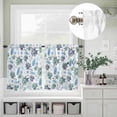 thumbnail image 5 of Kitchen Window Curtains Valance and Tier Set, Ocean Coral Starfish Shell Rod Pocket Tier Curtain Valance Set, Nautical Anchor Compass Light Filtering Cafe Curtains for Bedroom Living Room, 5 of 9