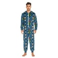 thumbnail image 5 of Adult Christmas Onesie Nutcracker Christmas Tree Gingerbread Man Pattern Zipper One-Piece Pajamas Unisex with Pockets, 5 of 6