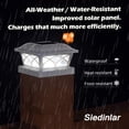 thumbnail image 6 of DFS 10 Pack Solar Post Cap Lights - 8 LED, Warm White & Cool White, Fits 4x4 5x5 6x6 Wood/Vinyl Posts, Deck Fence Patio Lighting, White, 6 of 7