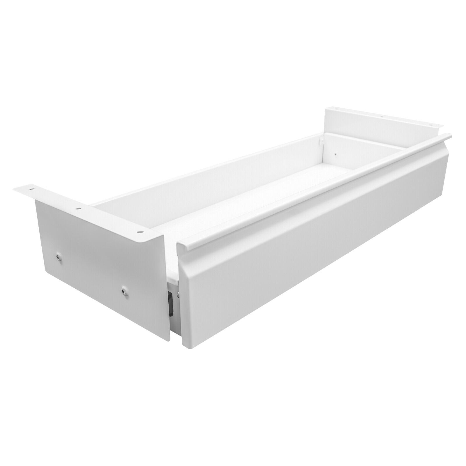 White Space Saver Sliding Under Desk Storage Drawer Pull-out Drawer for Sit Stand Work