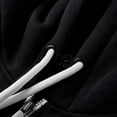 thumbnail image 4 of Men's Casual Fashion Zip Up Hoodie Autumn Winter Patchwork Contrast Ribbed Design Sweatshirt Comfortable Stylish Jacket, 4 of 5