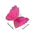 thumbnail image 2 of Silk Yarn Artificial Butterfly Decoration Giant Gauze Fake Butterfly Mesh Photography Props Mariage Decor for Wedding Outdoor Bedroom Parties Red, 2 of 5