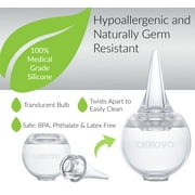 FSA/HSA Eligible, Innovo Twister Bulb Baby Nasal Aspirator and Booger Sucker - Hospital Grade Silicon - Non-toxic, Cleanable and Reusable
