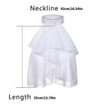 thumbnail image 5 of Women White Chiffons Jabot Tie with Ruffled Victorian Colonial Neckwear False Collar for Formal Event and Performances, 5 of 7