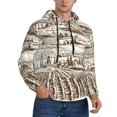 thumbnail image 2 of Wukai Vineyard Landscape 1 Print Men Hoodies Fleece Sweatshirts Long Sleeve Sweaters Pullover Fall Outfits Winter Clothes-Small, 2 of 7