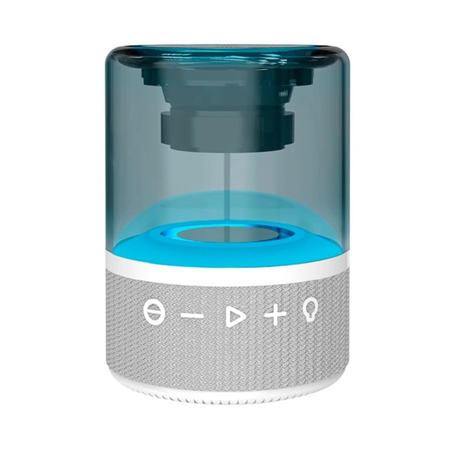 Bocina Portatil Acteck Glee Pure AP30 Inalambrica Luz LED TWS Blanco