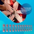 thumbnail image 3 of 24 Pack Macaroon Solid Colorful Press on Nails Artificial DIY Durable French Graceful Colorfast Acrylic Nail for Manicure Salons 37, 3 of 8