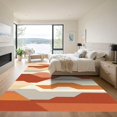 thumbnail image 3 of ODIKA 4'x6' Machine Washable Non-Slip Area Rug, Geometric Burnt Orange High Traffic Rug, Orange, 1093858, 3 of 7