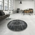 thumbnail image 4 of Ahgly Company Machine Washable Indoor Rectangle Traditional Charcoal Black Area Rugs, 6' x 9', 4 of 7