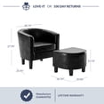 thumbnail image 5 of BELLEZE Accent Club Chair with Ottoman - Lydia (Black), 5 of 7