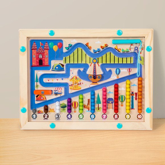 Children's Magnetic Pen Maze Classification Baby Early Education Control Pen Rolling Hand Eye Coordination Puzzle Toy