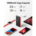 thumbnail image 4 of VEEKTOMX Portable Charger with Built in Cables 10000mAh, Power Bank for iPhone with AC Wall Plug, Fast Charging USB C Slim Battery Pack with LED Display Co, 4 of 8