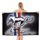 thumbnail image 1 of Ford Mustang Toalla de playa de secado rápido con diseño temático, regalo para mujeres y niñas, ideal para cumpleaños, fans, amantes de la música, uso en la playa o al aire libre, 78 × 150 cm, 1 of 6