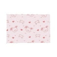 thumbnail image 4 of DouZhe Ensemble de 4 Sets de Table en Polyester, Motif Ours Lapin Rose Résistant à la Chaleur pour Table à Manger, 12 Pouces x 18 Pouces, 4 of 6