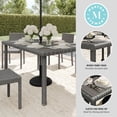thumbnail image 4 of Martha Stewart 62" Indoor-Outdoor Patio Table with Engineered Wood Top in Gray Rattan Wicker, 4 of 12