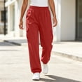thumbnail image 6 of DYTTDG Women's Drawstring Elastic Waist Cargo Jogger Pants, Solid Color Loose Fit Casual Sweatpants with Side Cargo Pockets, 6 of 8