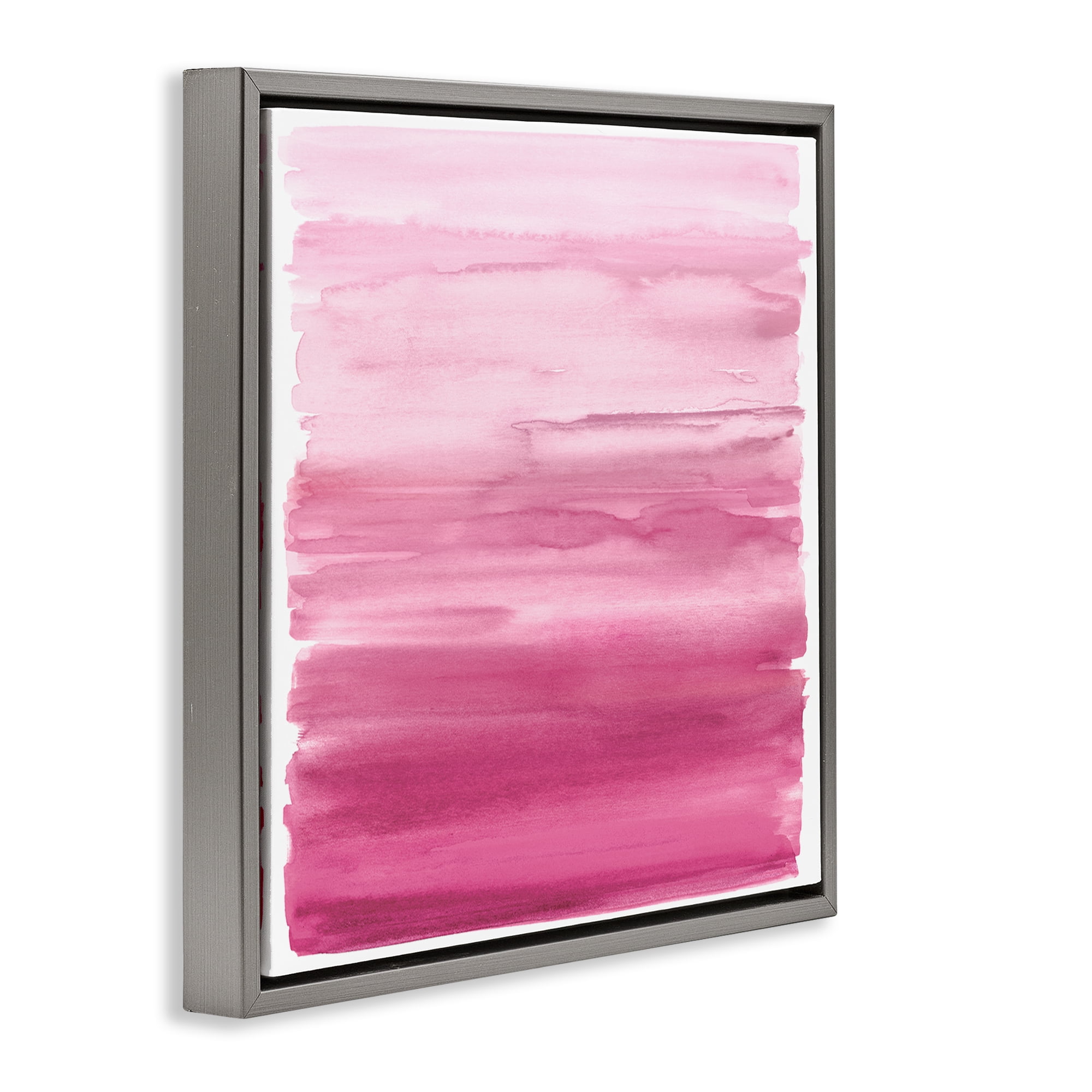 Stupell Industries Gradient Pink Blush Gray Framed Floater Canvas Wall Art, design by Allie Corbin