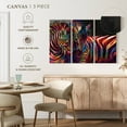 thumbnail image 5 of Elephant Stock Zebra Intimacy Abstract Color Wall Art - Horizontal Multi Panel Canvas - Living Room Wall Decor - Animal Multi Panel - Blue And Beige Decor - 65" x 42", 5 of 8