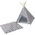 thumbnail image 1 of Pet Teepee Dog House Cat Tent Bed Winter Tent Kennel Warm Breathable Hut Cushion Nest Shelter Sleeping Bed For Kitten Puppy Indoor Supplies, 1 of 5