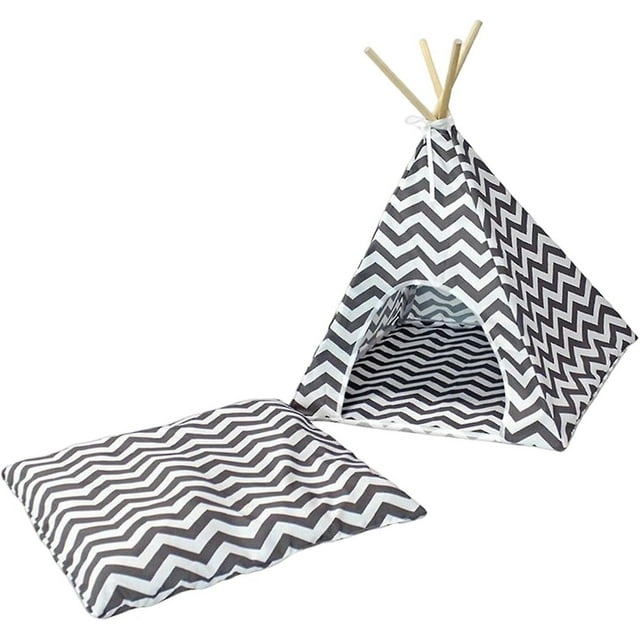 Pet Teepee Dog House Cat Tent Bed Winter Tent Kennel Warm Breathable Hut Cushion Nest Shelter Sleeping Bed For Kitten Puppy Indoor Supplies