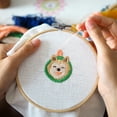 thumbnail image 5 of Uxcell 10" Round Bamboo Embroidery Hoop Circle Cross-Stitch Ring, 6 Pack, 5 of 5