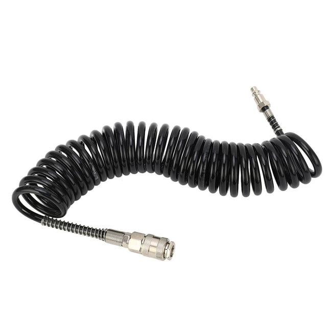 Coiled Air Compressor Hose, Hose Pressure Durable Flexible Lightweight Coiled for Car Motorcycle