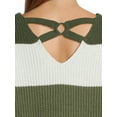 thumbnail image 5 of Love by Design Women's Juniors O-Ring Striped Pullover Sweater, Midweight, 5 of 6