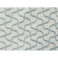 thumbnail image 2 of Fabric Mart Direct Ivory, Teal Blue Viscose Linen Fabric By The Yard, 55 inches or 140 cm width, 7 Continuous Yards Ivory Linen Fabric, Waves, Upholstery Drapery Curtain Wholesale Fabric, 2 of 5