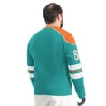 thumbnail image 2 of Men's G-III Sports by Carl Banks Aqua Miami Dolphins Adaptive Lord Stanley Crewneck Sweatshirt, 2 of 4