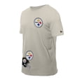 thumbnail image 2 of Men's New Era Light Beige Pittsburgh Steelers Multi Patch T-Shirt, 2 of 5