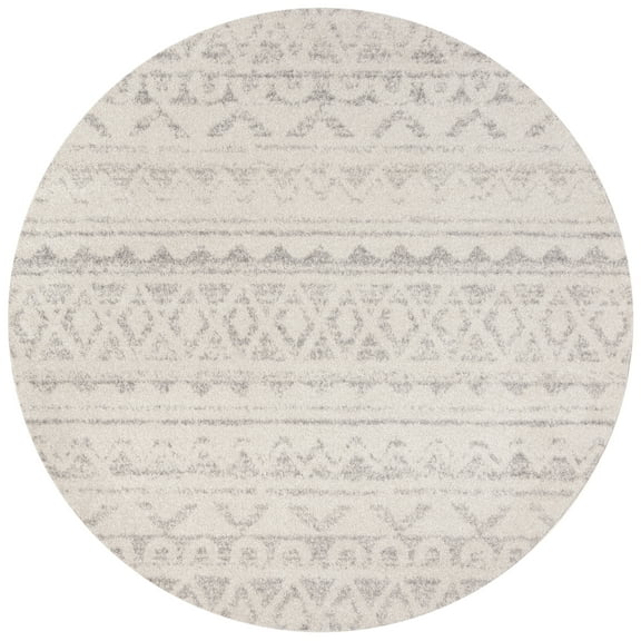 SAFAVIEH Adirondack Emil Abstract Area Rug, Ivory/Silver, 6' x 6' Round