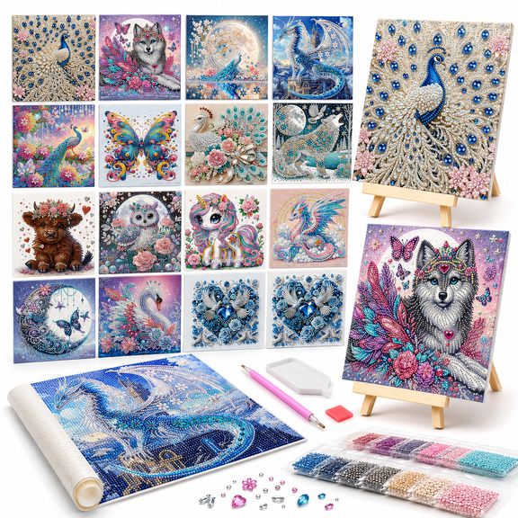 Diamond Art Kits for Adults, 5D Pearl Art Painting Kit with Premium Rhinestones, DIY Bedazzled Canvas Craft Set, Relaxing Gem Art Project for Wall Decor and Gifts,A1