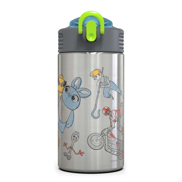 Zak Designs Kids Stainless Steel 15 oz. Durable Water Bottle Spout