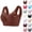 04# Coffee, variant on Bra - Seamless Powerful Push Up Wireless Bra Lift Full-Figure Posture Correcting Bra Ice Silk Anti Sagging Bra Beige 40