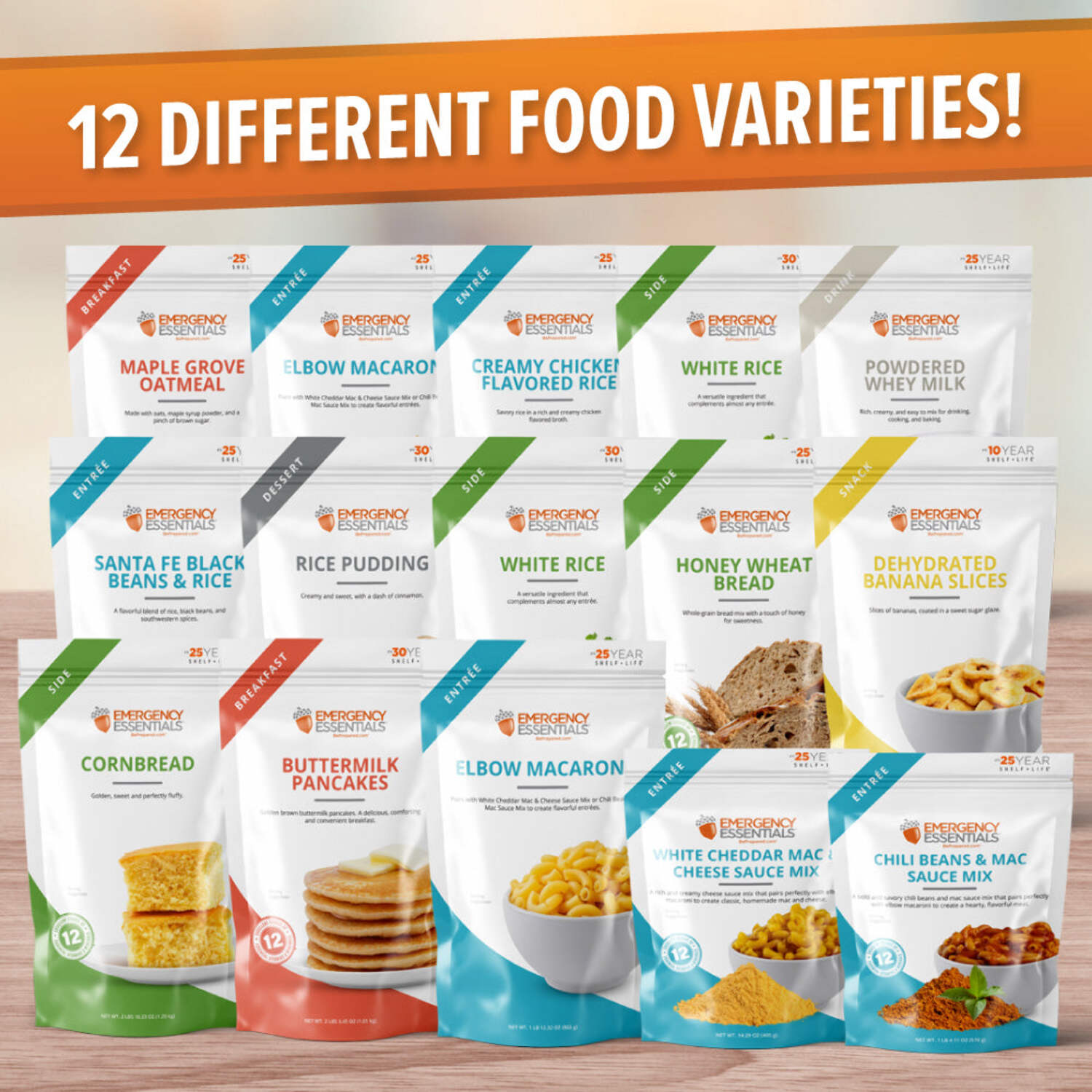 Emergency Essentials 1-Month Emergency Food Supply Bucket, 257 Servings, 56,650 Calories | Long-Term Survival Food Kit for Disaster Preparedness, Camping, and Power Outages