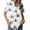 Gray, variant on Lolmot Womens Floral Print Short Sleeve Tshirts V Neck Button Up Casual Tops Going Out Henry Collar Loose Fit Comfy Blouses with Pocket