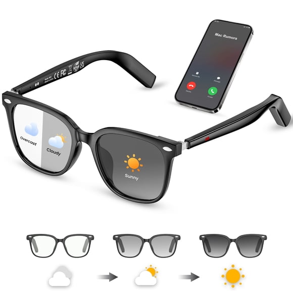 Mingdaln AI Smart Wireless Bluetooth Sunglasses for Men Women, Voice Control Calling, Blue Light Protection, Integrated AI Assistant, Ideal for Sports, Travel, Business, Driving Scenarios