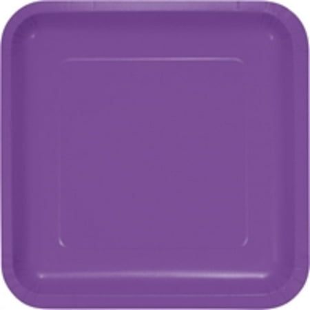 Purple 9 Square Paper - Club Pack of 180 Amethyst Purple Premium Durable Paper Square Dinner Plates 9